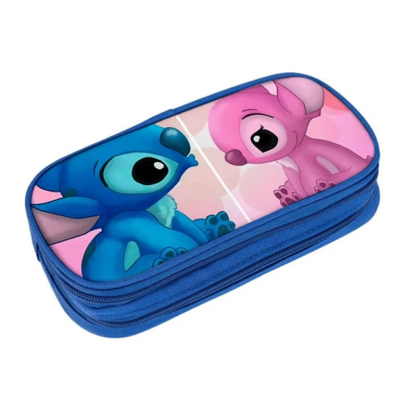 Ny Disney Stitch Stor kapacitet Pennväska Case Anime Figur Dubbellagers multifunktionell case studenter brevpapper barn Leksak 27