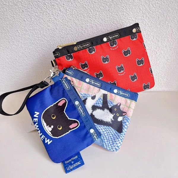Lesportsac Kawaii Damtygväska Cat Co Branded Series Söt printed handväska Cross Body Bag Tote Bag 9