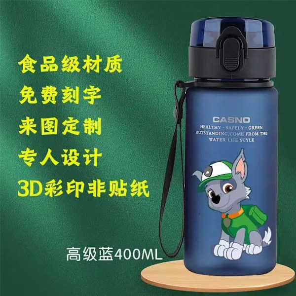 400ml Anime Figur Tecknad Paw Barn Sportpatruller Vattenflaska Chase Utomhus Plast Bärbar Vattenkopp Pojkar Flickor Present C 400ml