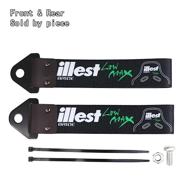 JDM Racing-Sangle De Tourquering Universal, Race dragkrokar, krok av nylon bilsläpvagnssträngar för hastighetsjägare, initial dragstång, JDM 11