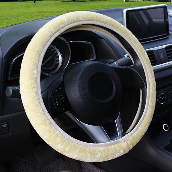 (Gul)Vintermjukt kort cover på ratt/O SHI CAR Universal Elasticity Car Rat Cover Yellow