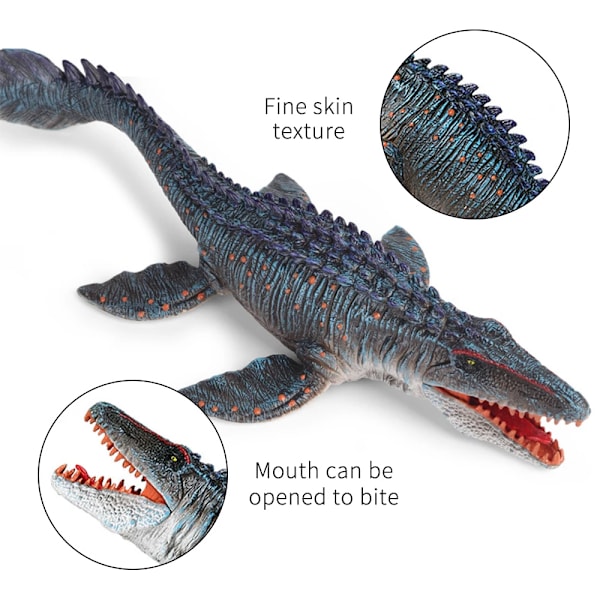 Ny Mosasaurus Leksak Realistiska figurer Naturtrogna Mosasaurus Jurassic Dinosaurs World Figurine Mosaurus Modell Inredning Present Barnleksaker Mosasaurus Toy D