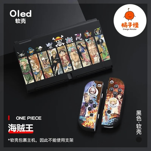 ONE PIECE Luffy Zoro Ace TPU mjukt case Joycon Cover för Nintendo Switch NS OLED-konsol Kristallfodral Tillbehör ONE PIECE 18 For Switch OLED