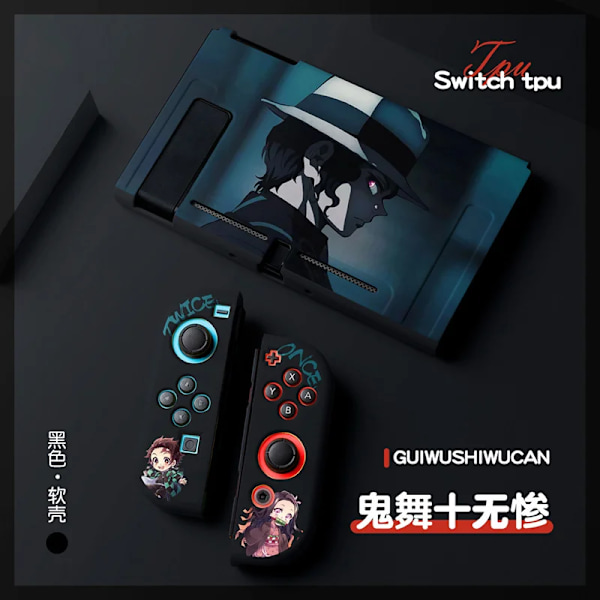 Anime Demon Slayer Case till Nintendo Switch NS Joy Con Controller Kawaii Soft Silikon Cover Tillbehör Barnpresent 5 For Switch NS