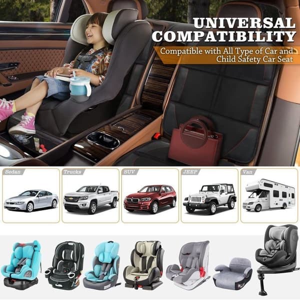 Bilskydd - NETBOAT - Set om 2 - ISOFIX-kompatibla - Universalstorlek - Svart