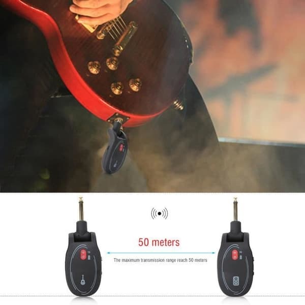 Trådløst gitarsystem, gitarsender, elektrisk gitarmottaker, liten størrelse, for trådløs sender og mottaker