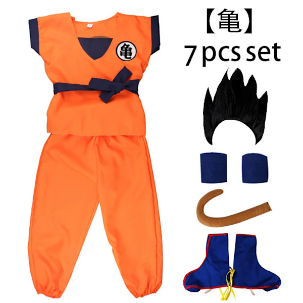 Anime Dragon Ball Barndräkt Son Goku Gui Cosplay Kläder Barnens dag Halloween Alla helgons dag Performance Outfit Vuxen GUI - 7pcs set BL 170-185cm