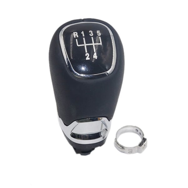 Växelspaksknopp Spak Stopphandtag Damask Cover i läder för Skoda Octavia A5 A6 2004-2012-5 hastighetsratt 5 speed knob