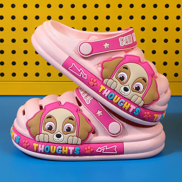 Paw Patrol Barntofflor Tecknad Skye Chase Rubble Halkfria badrumstofflor Hål Skor Baby Pojkar Flickor Strandskor Barn Present 2 34-35 (21cm insole)