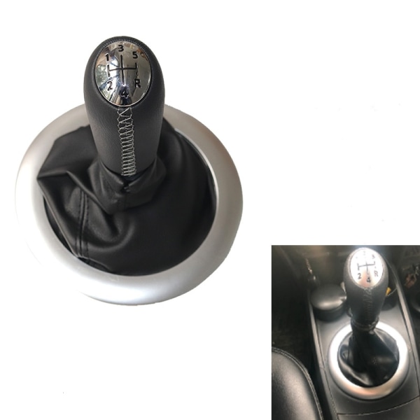 Cover Damaskskydd Stövel med ramkant för Renault Megane 2 MK2 II MK 2 2002-2009 Headball Pen Shifter Cover Nytt 5-växlad beige läder 5speed beige leather