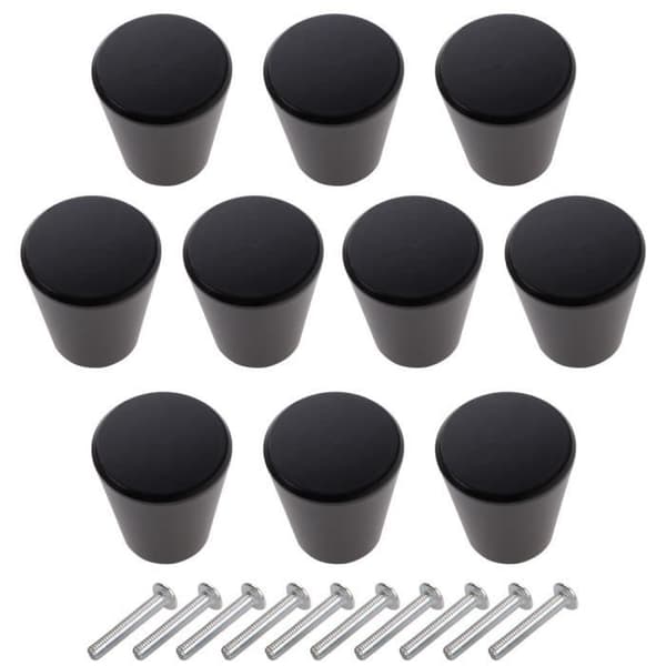 Dørknapper - Camio - 10 stk. - Sort - 20 mm - Aluminiumlegering Black