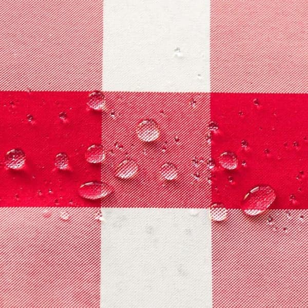 Röd och vit rutig rektangulär duk - Fläckresistent, vattentät och tvättbar rutig duk