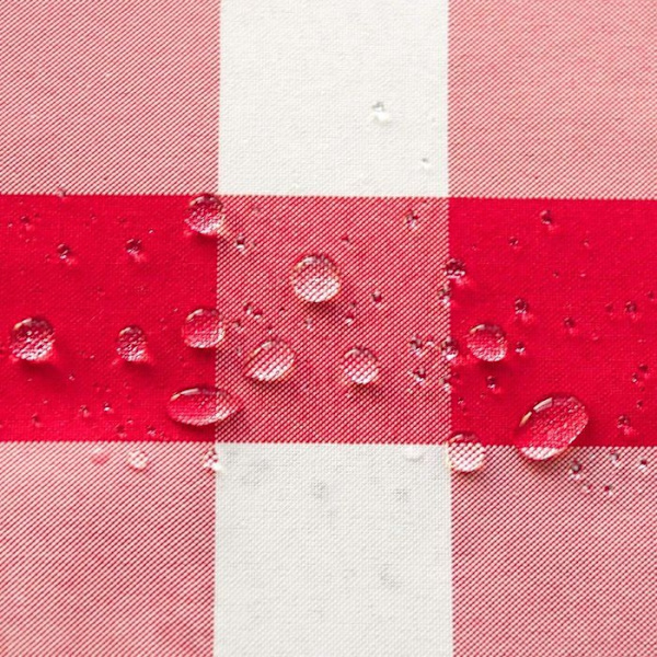 Rødrutete rektangulær duk - Flekkbestandig, vanntett og vaskbar rutete duk