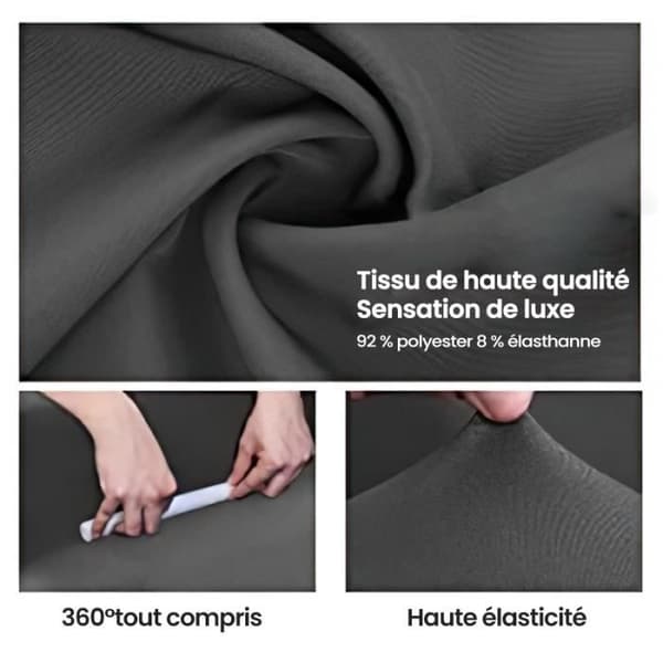 MERKMAK Stretch Hörnsofföverdrag 3 + 2 Sits - Vattentätt Dark gray