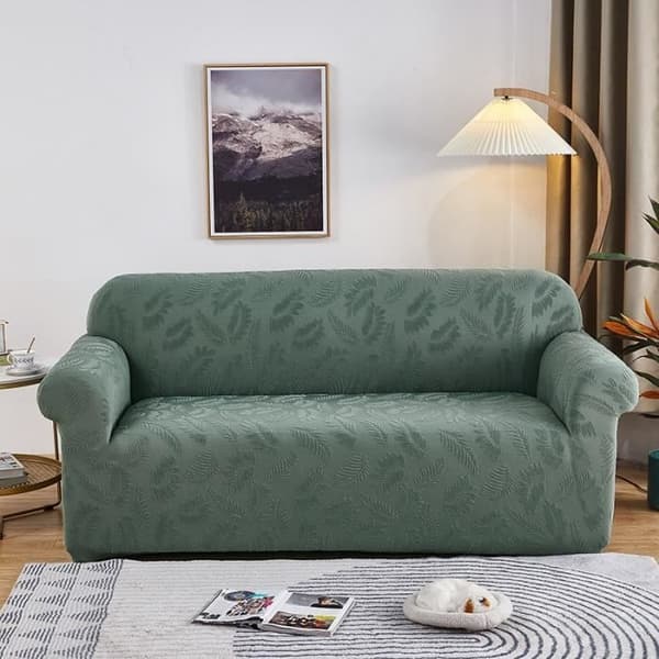 Sofa trekk - Jacquard - 2-seter - Lilla - Elastisk - Moderne
