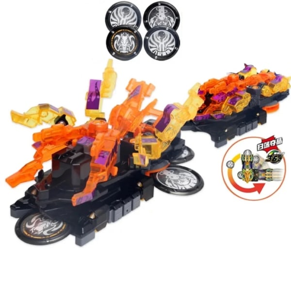 Explosion Wild Speed ​​Fluga Deformation Bil 4 Screechers Beast Attack Actionfigurer Fånga Vändningar Transformation Överraskning Presentleksak 11 With box