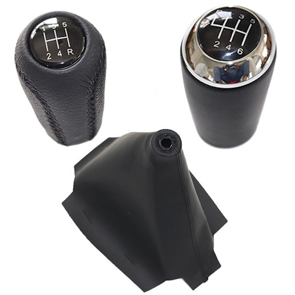 pu Läder växelspak för växelspak Gaitor Cover för MAZDA 3 BK BL 2006 2007 2008 2009 2010 2011 2012-5 hastighetsratt svart 5 speed knob black
