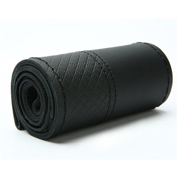 (Svart tråd) Överst i äkta läder cover DIY case & nålar Tråd Passar för 38 cm diameter andningsbar design Black Thread