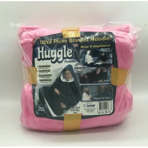 Ultra Plush Teppe Oversized Genser Huggle Hettegenser Fleece Teppe One Size Rosa