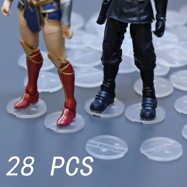 10~100st Stativ Bas För 6 tum. Legends Hero SW Black Series He Man Masters Of The Universe MOTU Comics Action Figurer Tillbehör 28PCS Clear Round