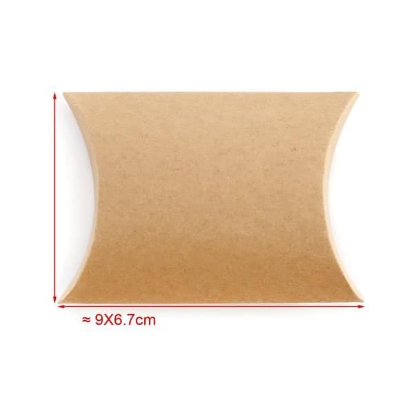 100x Kraft Gaveæsker/Æsker 9x7x2,5cm til Bryllupper og Dåb