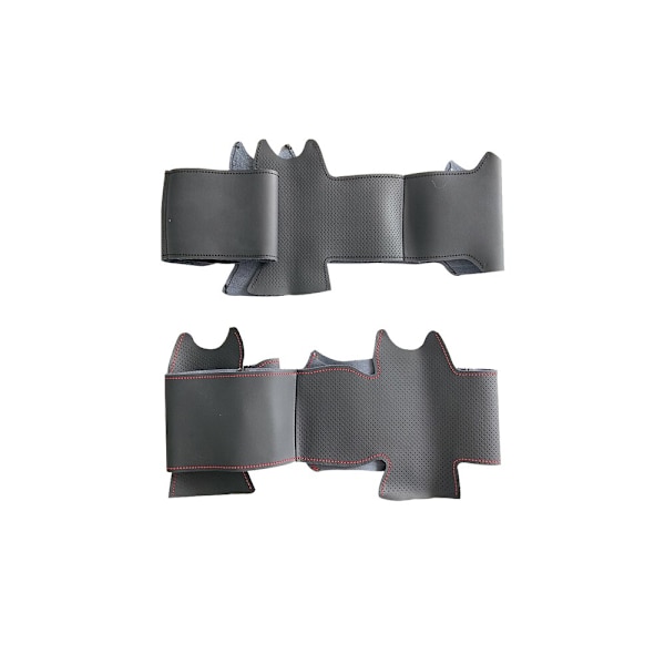(röd tråd) Läder gör-det-själv-flätad handsömnad cover för Nissan Qashqai J10 J11 XTrail T31 NV200 Rogue Sentra b16 tillbehör red thread