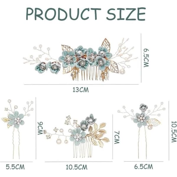 Hårkamset, Bröllopshåraccessoarer, Blomhåraccessoarer, Håraccessoarer