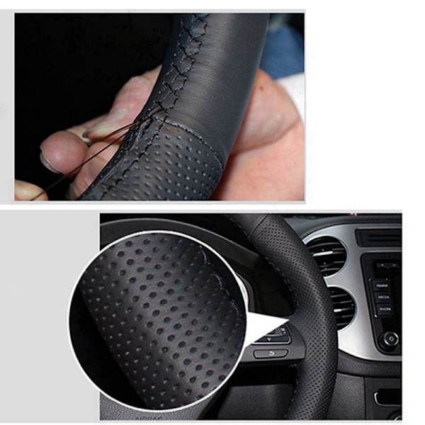 DIY handsydd cover Svart cover i konstläder till Mazda 6 2009