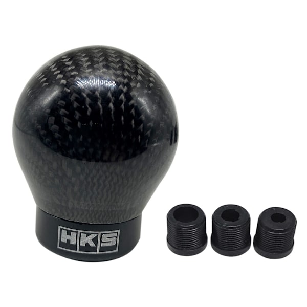 Bilracing Real Carbon Fiber Ball Shift-ratt Manuell växellåda Växlingsratt med 3 adaptrar-Röd-MOMO Red-MOMO