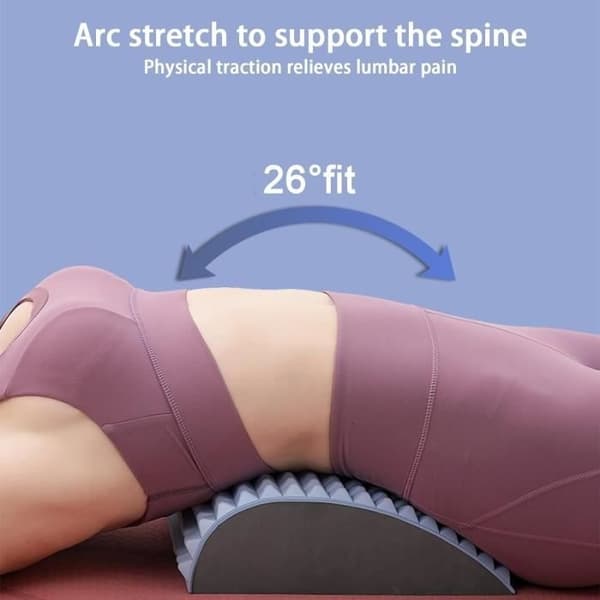 (Vit) Cervical Ryggsträckare - Midjemassage Avslappning - Vit White