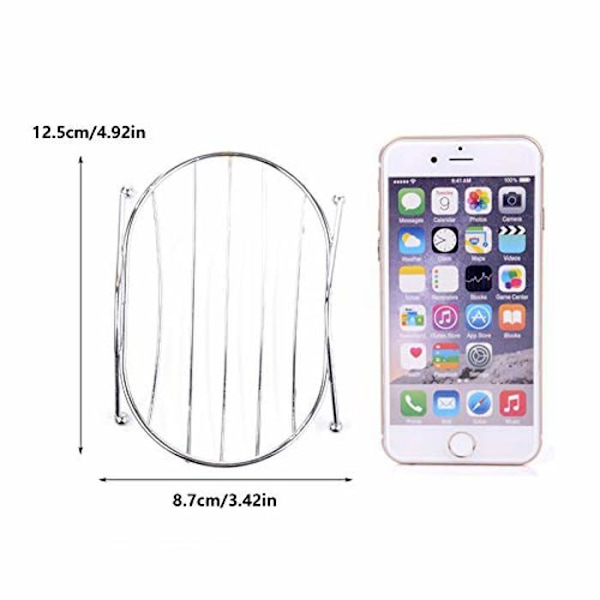 2-pack hållbara ovala rostfria skålar för dusch, badrum, kök