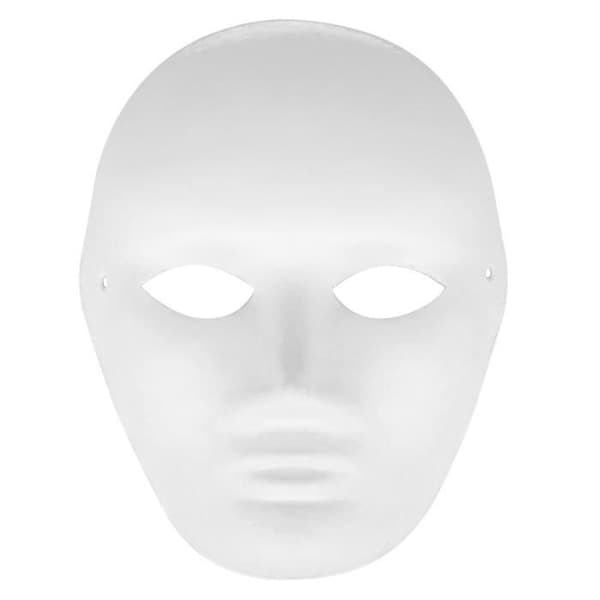 (Vit) Venetiansk mask att dekorera för män - Vit White