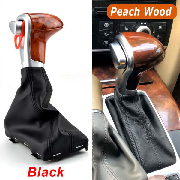 Automatisk växlingsknopp För Audi A6 C6 A3 8P A4 B8 A5 Q5 2009 2010 2011 2012 2013 2014 4G1 713 139 R-träkorn svart wood grain black
