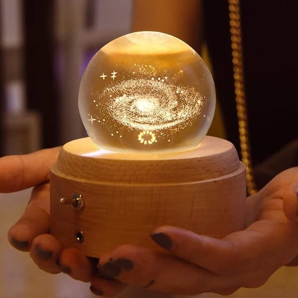 Speldosa - GIGICIAL - Kristallkula - LED-belysning - Bokbas - 3D-projektion
