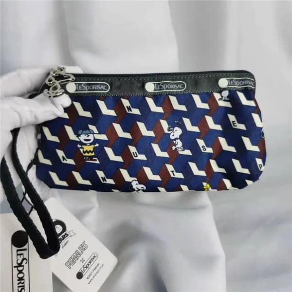 Lesportsac New Sanrio Kawaii Hello Kitty Snoopy Damväskor Tecknade handledsväskor Mode Söta telefonväskor Armbandsväskor 27