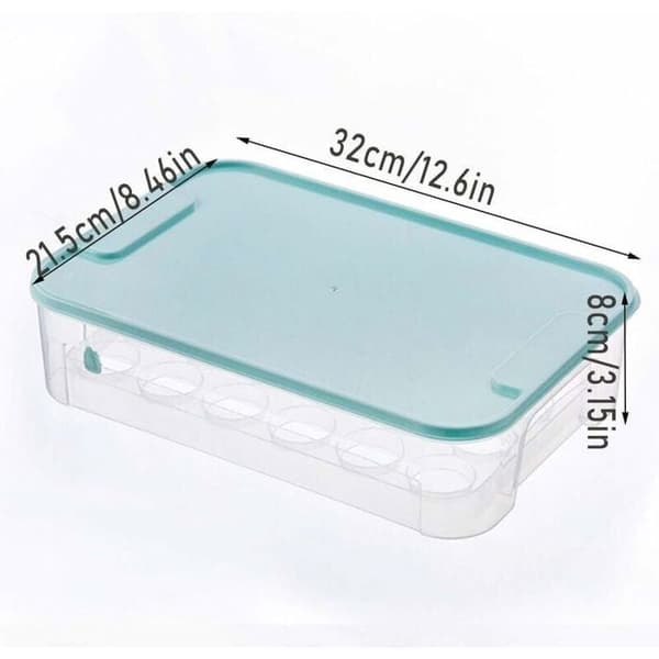 Eggboks med 24 rom Stor Kapasitet Enkeltlags Plast Eggboks Organizer Eggboks Egg Oppbevaringsboks
