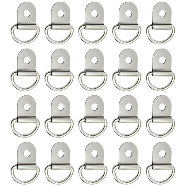 090E - D-ring for T.U.K, overflatemontering, 20 stk. hesteboks-tau