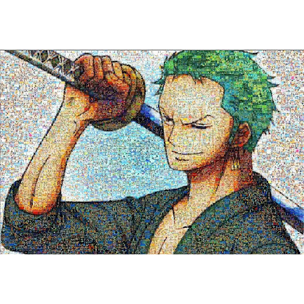 Mosaik Monkey D Luffy Leende ansikte Pussel Trä 1000st Tecknad Anime One Piece Kreativ Vuxen Antistress Barn Presentleksaker A8 1000pcs with box