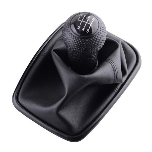 12mm 5/6-växlad bilväxelspaksväxelreglage Gaitor Boot för Volkswagen VW 1999-2004 Golf 4 IV MK4 GTI R32 Bora Jetta MT-svart 6-växlad Black 6-Speed