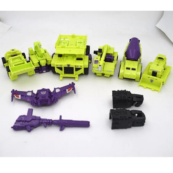 HZX 6In1 Devastator Haizhixing Transformation Leksaker Anime Action Figur KO G1 Robot Flygplan Engineering Fordonsmodell NO Box 6in1 Defensor