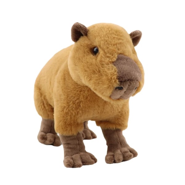 33 cm Simulering Capybara Plyschleksak Kawaii Capybara stoppad docka Mjuk Capybara Djurdocka för barn Flickleksak Black