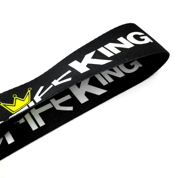 JDM universal handduksbälte, dragrem, bogsering, automatisk släpvagn för fartjägare, One Drift King-ögla, modifieringsprydnad Running in the 90s