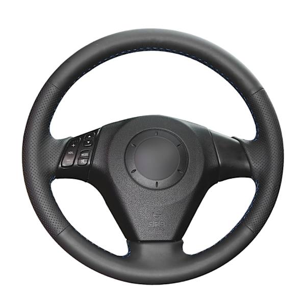 Handsömnad svart PU konstläder bilrattkåpor för Mazda 3 Axela 2004-2009 Mazda 5 Mazda 6 Atenza Mazda MPV