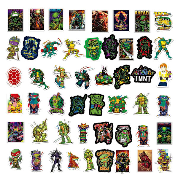 50 st Teenage Mutant Ninja Turtles TMNT Söta karaktärsdekaler Roliga tecknade Estetiska Laptop Bilmix Anime Sticker Kid Toy 6