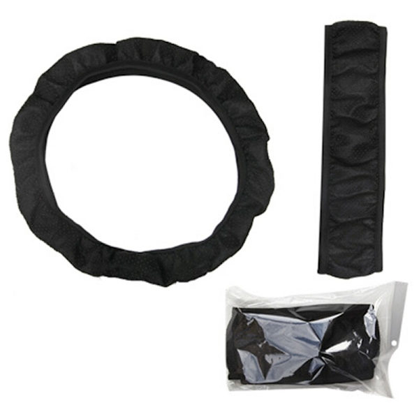(RH)38CM Four Seasons Universal Car Wheel Steering Cover Sandwich Tyg Andas Elestic Rat Protection RH