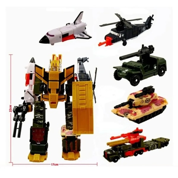 Transformers G1 Bruticus Engineering Corps Soldat Flygplan Militärfordon Robotmontering Actionfigur Leksakssamlingar engineering corps