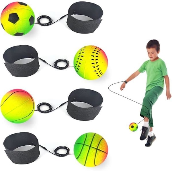 Håndleds-bouncebold med elastisk snor - Hvid
