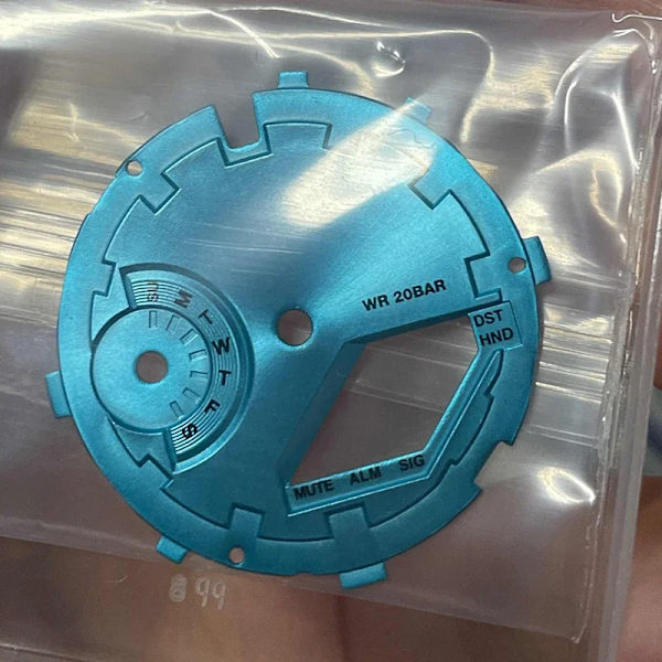 För GA2100 GA2110 Luminous Hour Marker Dial Watch Pointer Scale Ring Index Modification Dial ga2110 Watch Mod Kit Tillbehör 0147MatteBlue