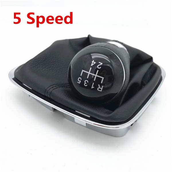 För VW Volkswagen Polo 6C 2015 2016 2017 2018 5/6-växlad växelspaksknopp Case Cover Car Styling Tillbehör-5 Speed A 5 Speed A