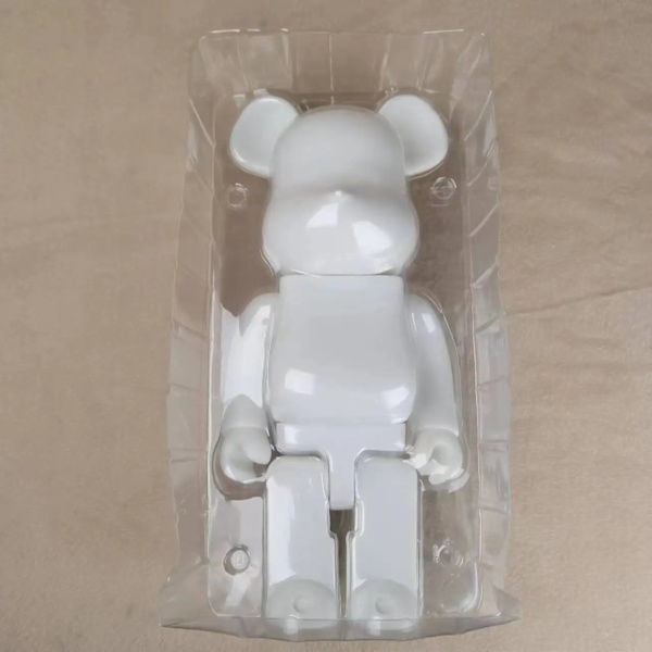 400 % högkvalitativ svart vit björntegel DIY-montering 28 cm Galaxy Painting Bear 3D-modell Mini Brick Figurleksaker Red